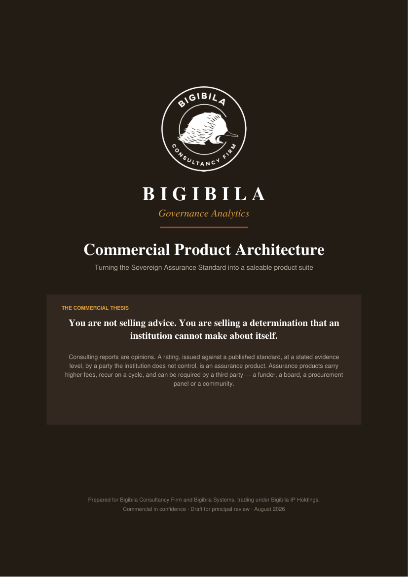 Commercial Product Architecture — first page